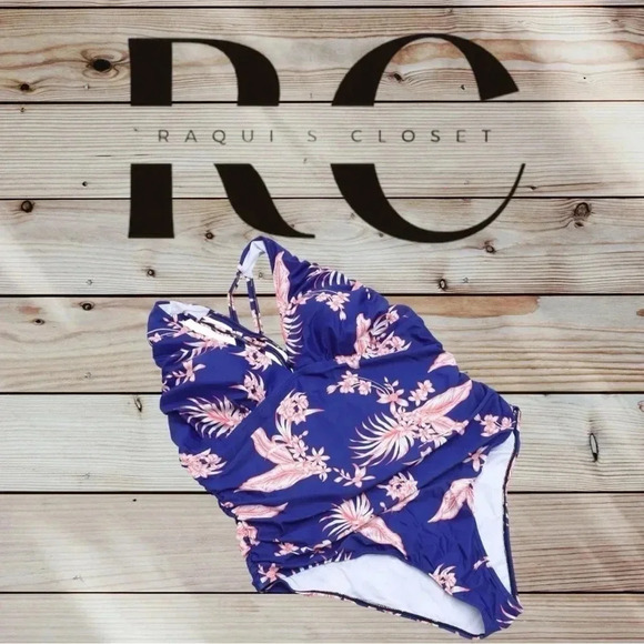 YOU DI AN Tropical One PieceSwimsuit Size XL - Picture 1 of 9